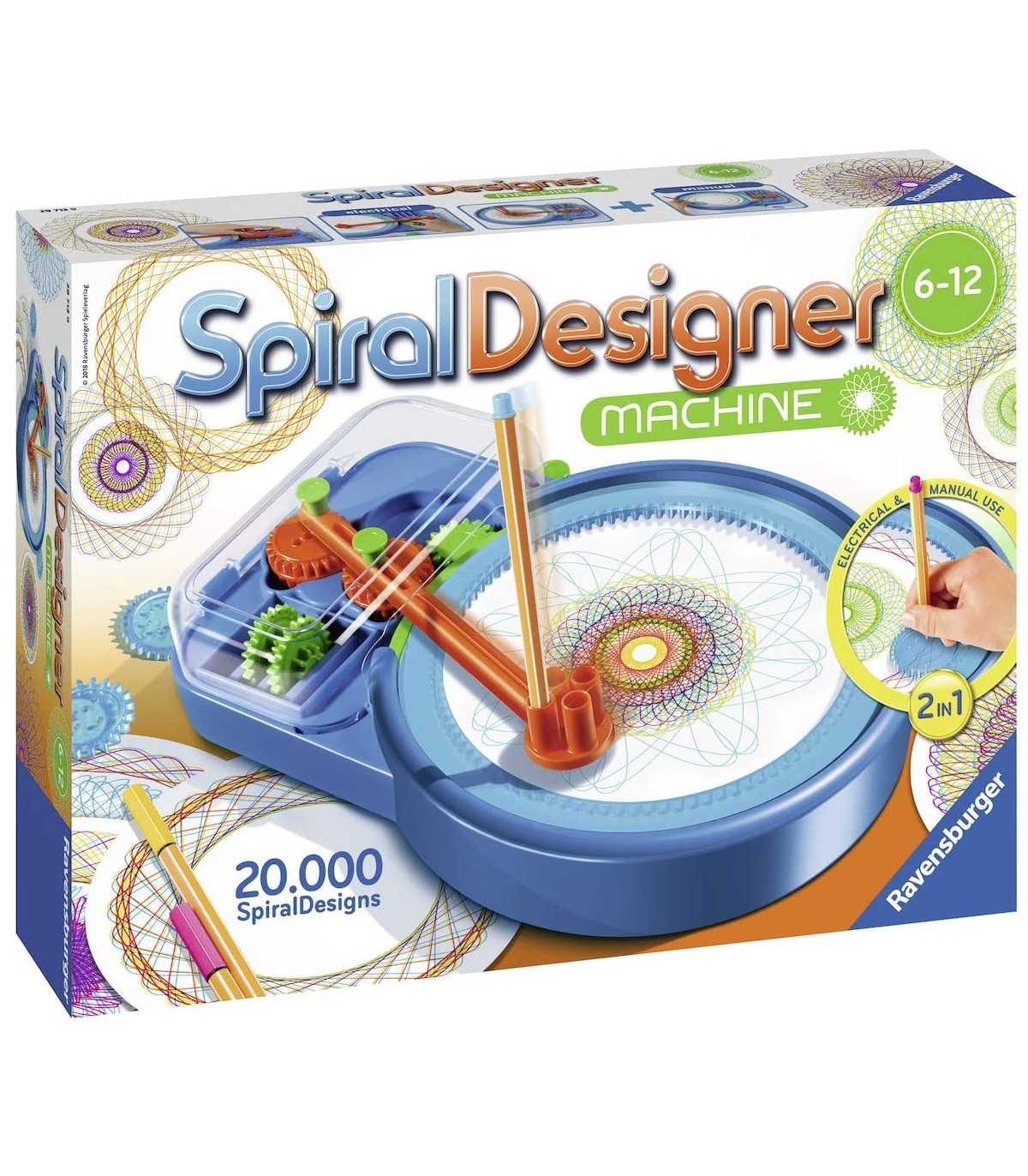 Spiral Designer Spirografo Elettrico e Manuale, Giochi artistici e  creativi, Ravensburger