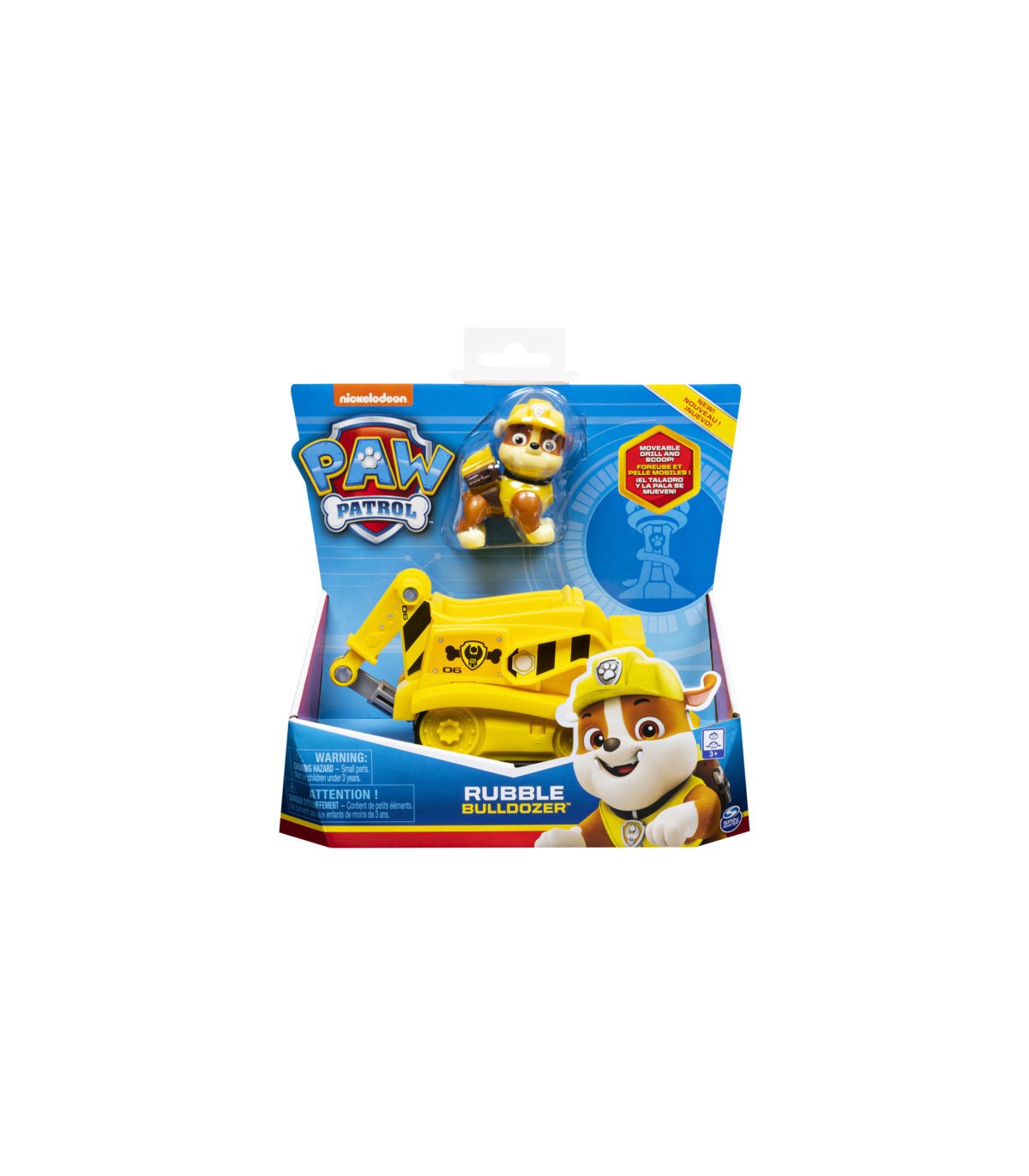 Rubble Paw Patrol Bulldozer di Rubble Veicolo e personaggio