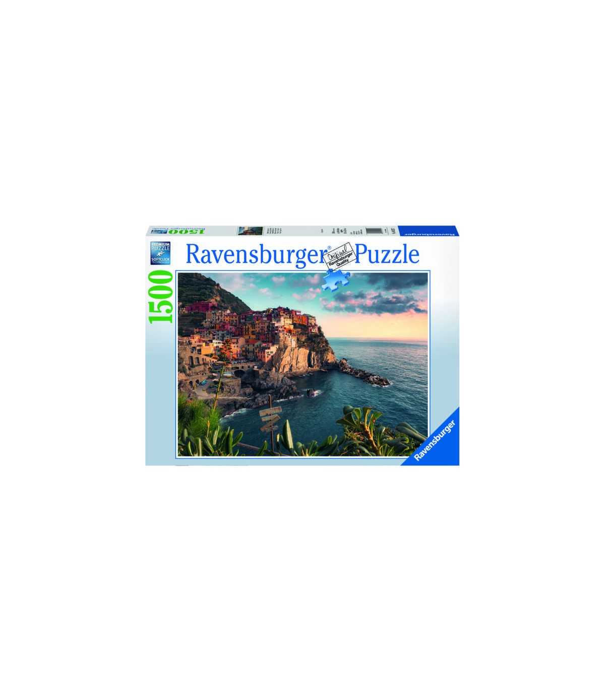 Ravensburger - Puzzle Vista delle Cinque Terre, 1500 Pezzi, Puzzle