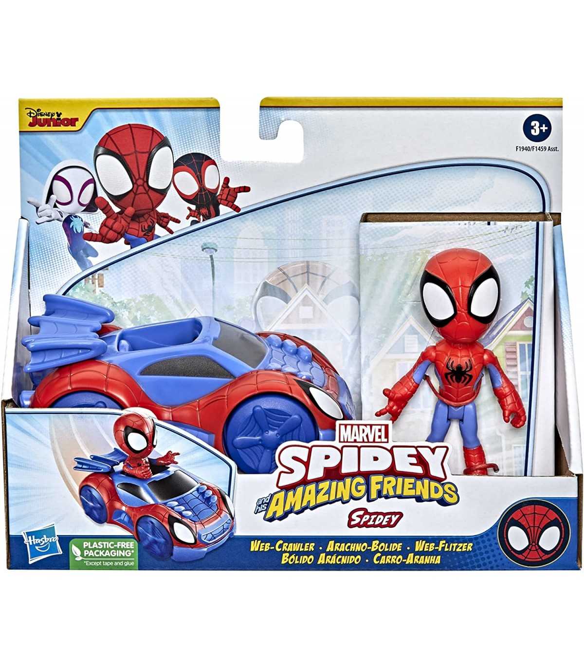 Spidey Spidey con Veicolo Web Crawler, Supereroi Marvel, Hasbro