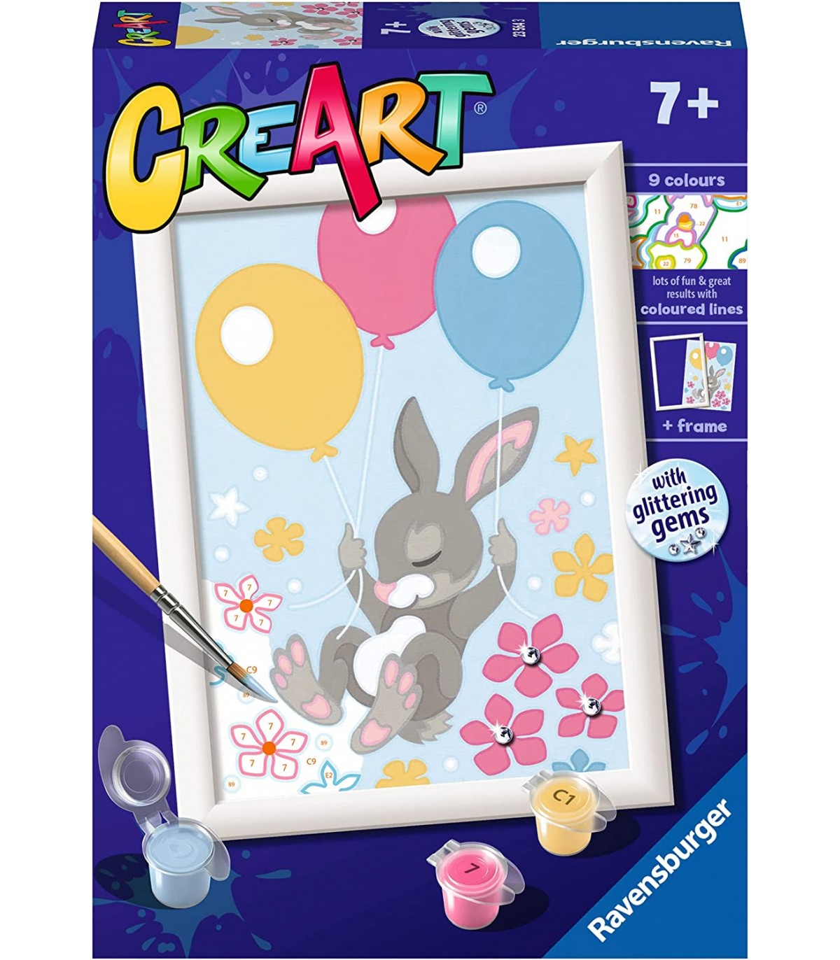 CreArt Serie E Classic Bunny con Palloncini, Giochi artistici e creativi, Ravensburger