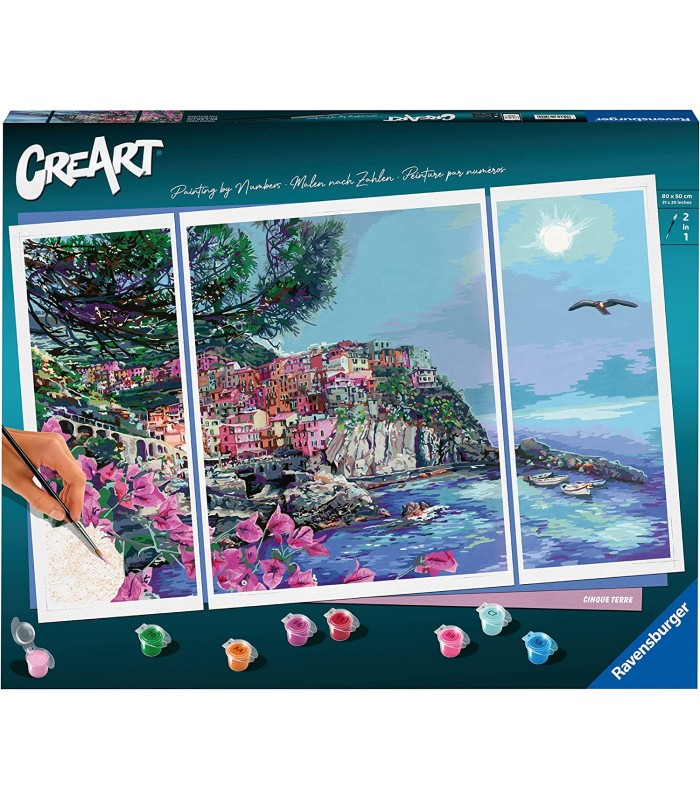 CreArt Serie Premium Trittico Cinque Terre, Giochi artistici e creativi, Ravensburger